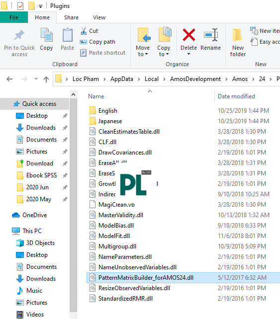 Cách tải, cài đặt và sử dụng Plugin Pattern Matrix Builder cho AMOS