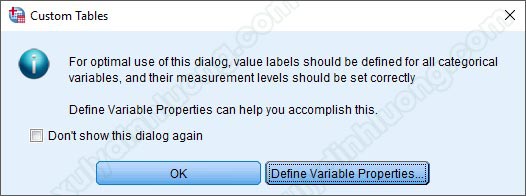 Chạy bảng kết hợp Custom Table trên SPSS