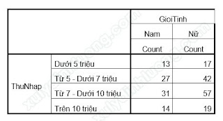Chạy bảng kết hợp Custom Table trên SPSS