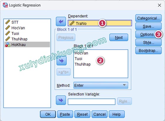 Phân tích hồi quy nhị phân Binary Logistic trên SPSS