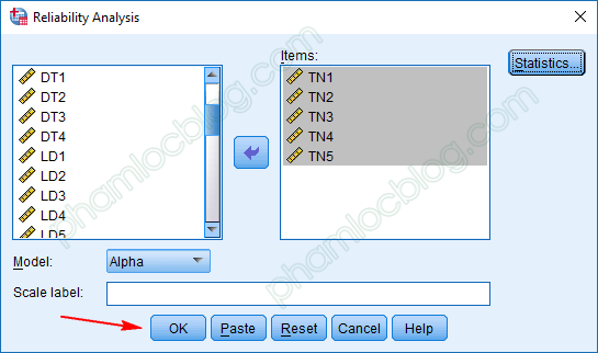 Hướng dẫn loại biến khi phân tích Cronbach’s Alpha (SPSS)
