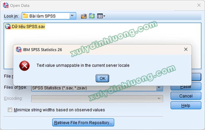 Các lỗi thường gặp khi dùng SPSS