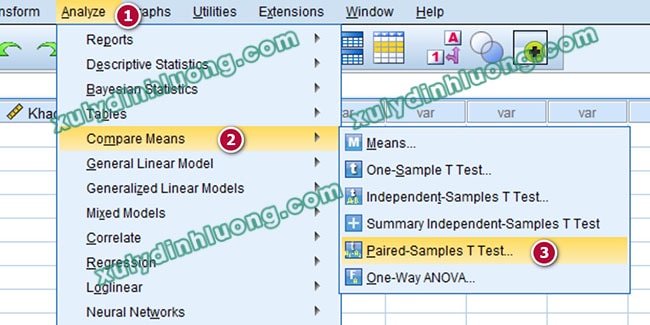 Kiểm định Paired-Sample T Test trên SPSS