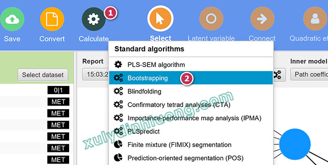 Phân tích PLS-SEM algorithm và Bootstrapping trên SMARTPLS 4