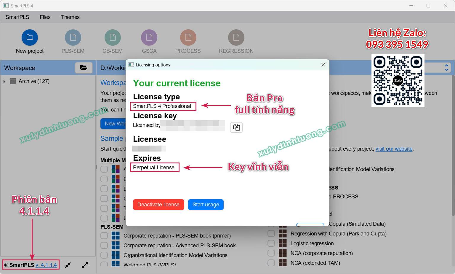 Phần mềm SmartPLS 4 Professional Full License – Sở hữu trọn đời