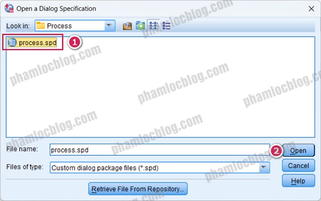 Cách tải và cài đặt macro PROCESS cho SPSS (20–31)