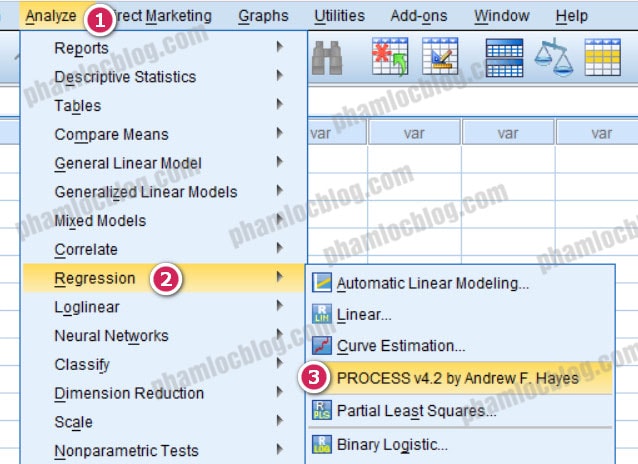 Cách tải và cài đặt macro PROCESS cho SPSS (20–31)